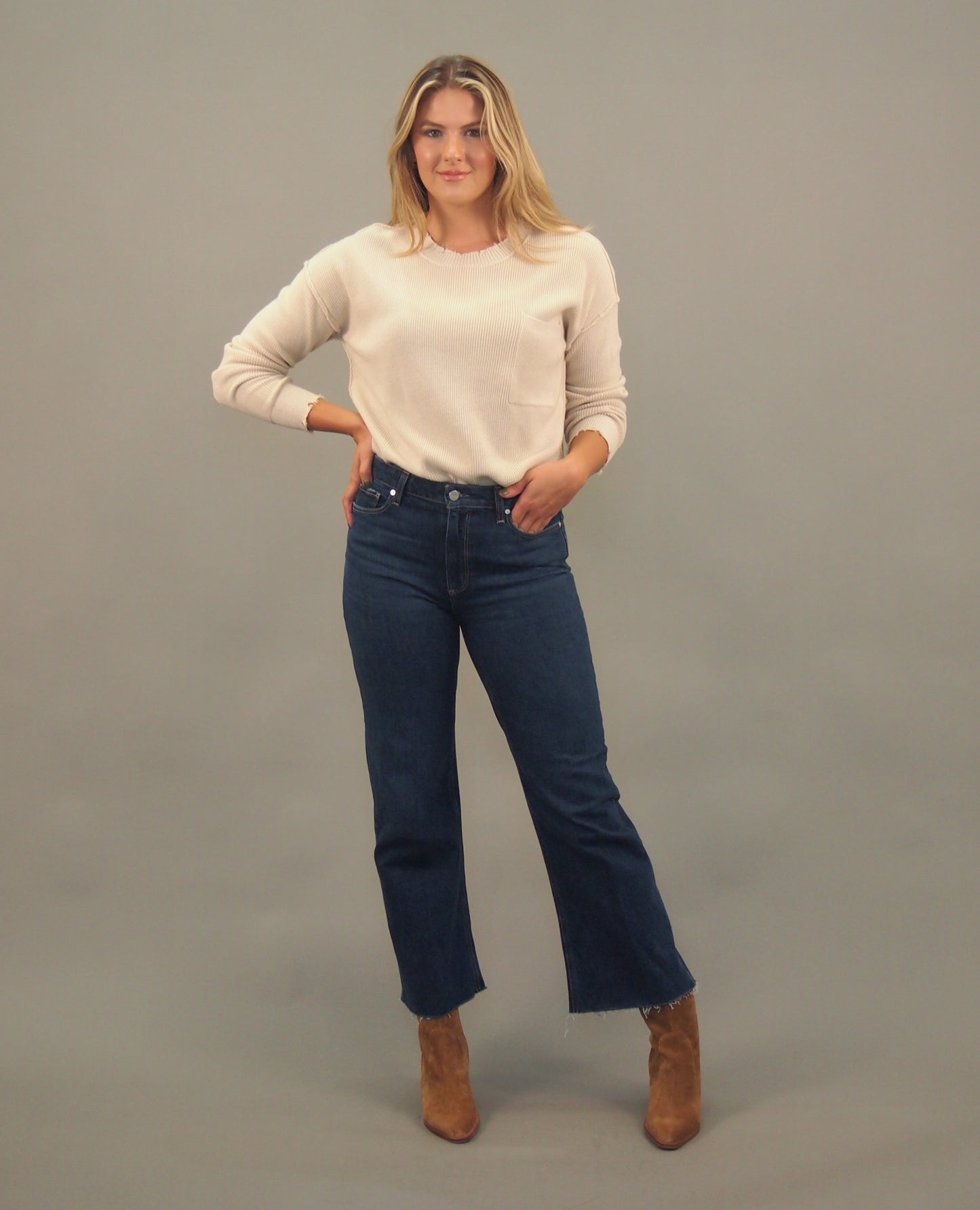 Seattle- Beige Capsule Knit Sweater