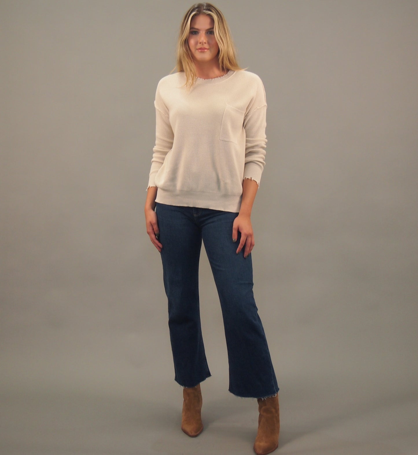 Seattle- Beige Capsule Knit Sweater
