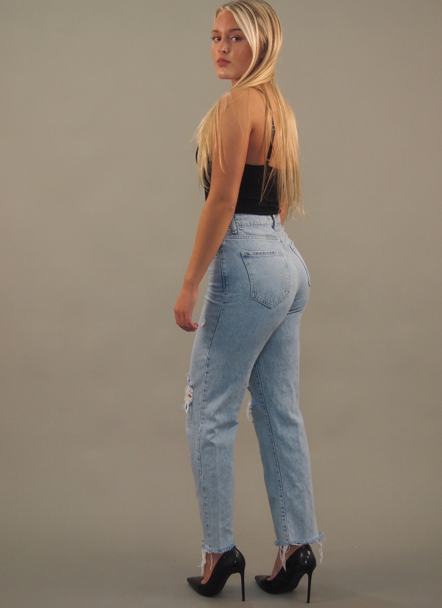 Los Angeles - Black Capsule Spaghetti Strap Bodysuit