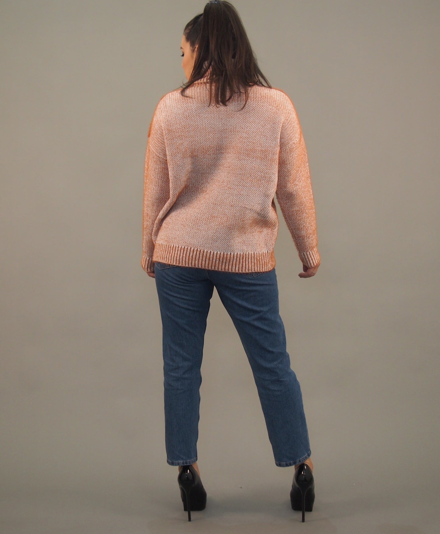 Two-tone Turtleneck Sweater